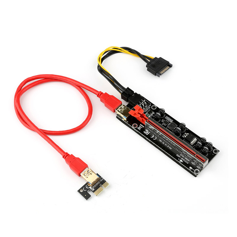 EVEREST PCI-E 1x to 16X 009S-PLUS LED 라이저카드 (8pcs capacitors)